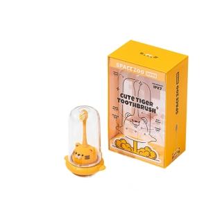 【BAMiNi】太空Q萌虎 嬰兒寶寶兒童電動牙刷(內附漱口杯 - 掛牆底座 - 兩種功能刷頭)