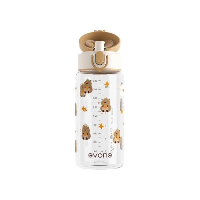 【Evorie】Tritan 380mL 兒童水杯2入組 直飲 / 吸管杯(幼兒水杯 兒童水壺 幼稚園水壺 微笑水杯)