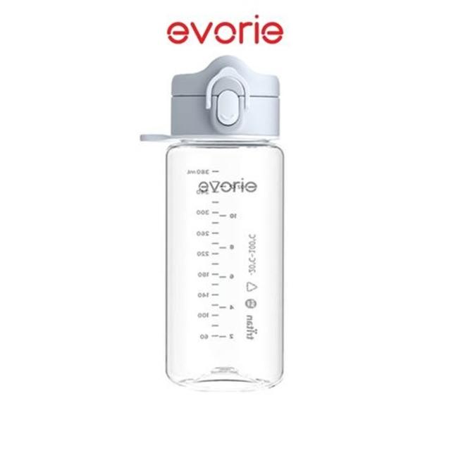 【Evorie】Tritan 380mL 兒童水杯2入組 直飲 / 吸管杯(幼兒水杯 兒童水壺 幼稚園水壺 微笑水杯)