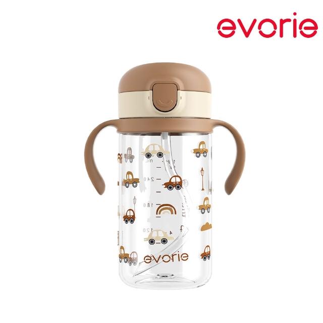 【Evorie】Tritan 200mL300mL雙色學飲吸管水杯組 (總代理公司貨/微笑水杯)