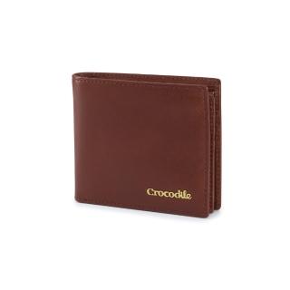 【Crocodile】三折短夾 直式小錢包 6卡拉鍊 Naturale系列-0103-11013-咖啡色-鱷魚皮件(送