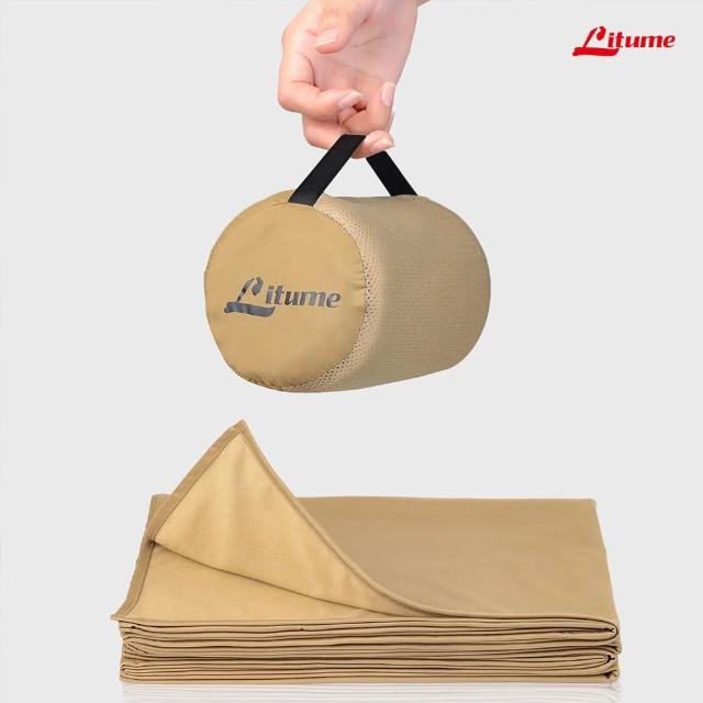 【Litume】E650 天鵝絨旅行毛毯出國旅行衛生保暖飛機毯(吸濕排汗雙面居家旅行毛毯)
