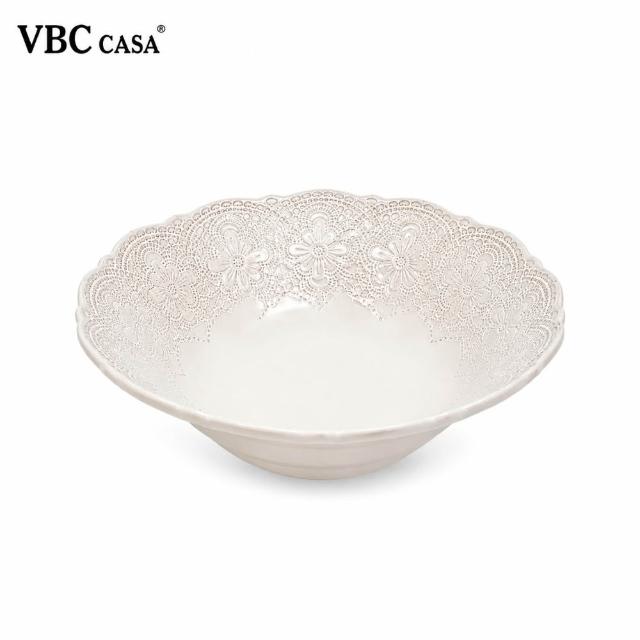 【VBC casa】手工唯美蕾絲系列 19cm麥片碗/沙拉碗-3色可選(義大利製手工)