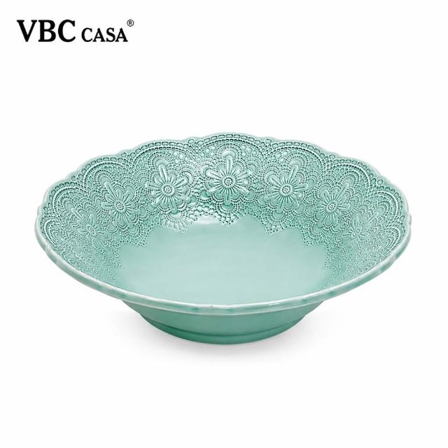 【VBC casa】手工唯美蕾絲系列 19cm麥片碗/沙拉碗-3色可選(義大利製手工)