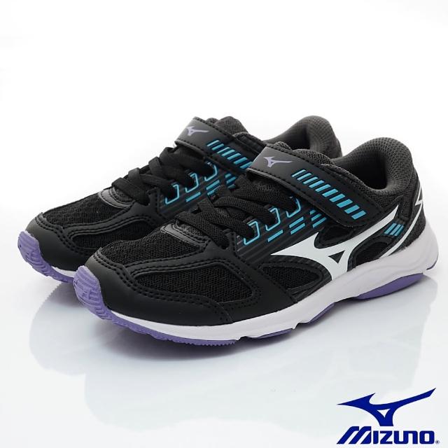 MIZUNO 美津濃】休閒慢跑鞋(K1GA224071黑紫-18-23cm) - momo購物網