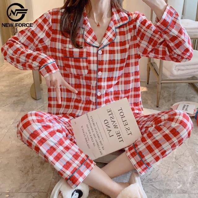 【NEW FORCE】買一送一-棉雅舒靜居家長袖睡衣(長袖睡衣/居家服/女睡衣/保暖睡衣/可愛睡衣/家居服)