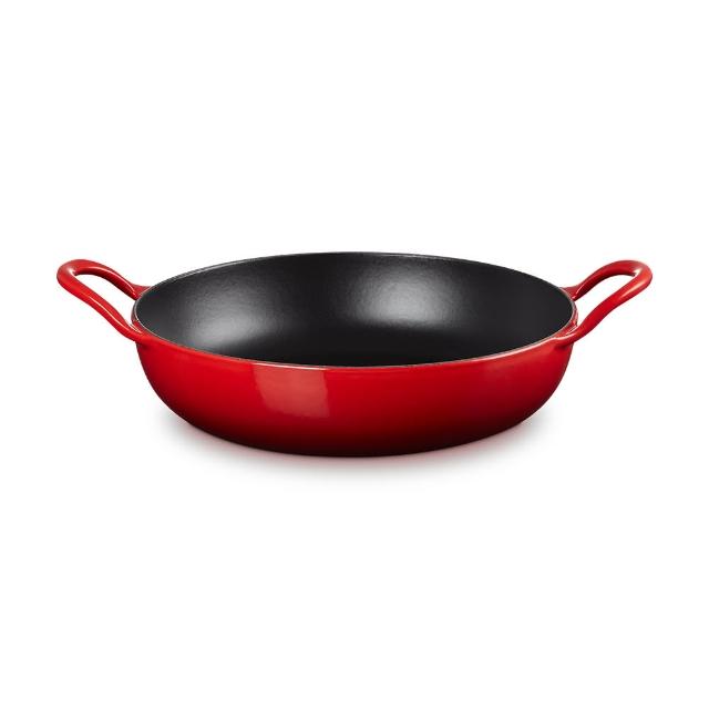 【Le Creuset】BBQ鑄鐵煎鍋26cm(櫻桃紅/薄荷綠/ 2色選1)