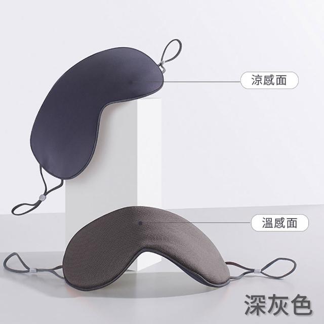 【挪威森林】買一送一共2入 溫感涼感雙面兩用遮光眼罩(舒眠眼罩 睡眠眼罩 旅行眼罩)