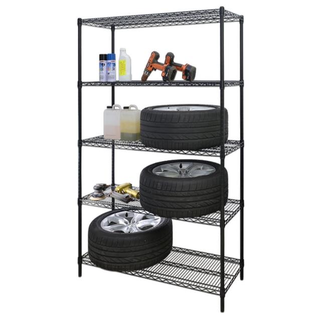 【居家cheaper】荷重型 烤黑 46X91X210CM 五層置物架(每層耐重100KG 層架鐵架 置物架 貨架)