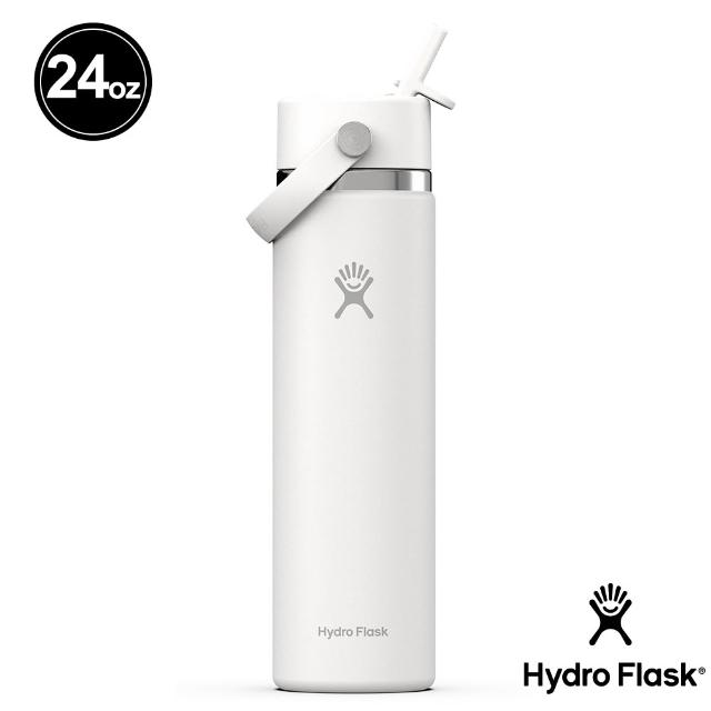 【Hydro Flask】24oz/709ml 寬口 吸管 真空 保溫瓶(高保冰 保溫 無毒 美國品牌 食安 防滑塗層 大口徑)