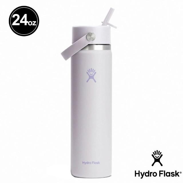 【Hydro Flask】24oz/709ml 寬口 吸管 真空 保溫瓶(高保冰 保溫 無毒 美國品牌 食安 防滑塗層 大口徑)