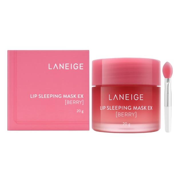 【LANEIGE 蘭芝】睡美人極萃滋養晚安唇膜20g甜莓雙入組(國際航空版/買1送1)
