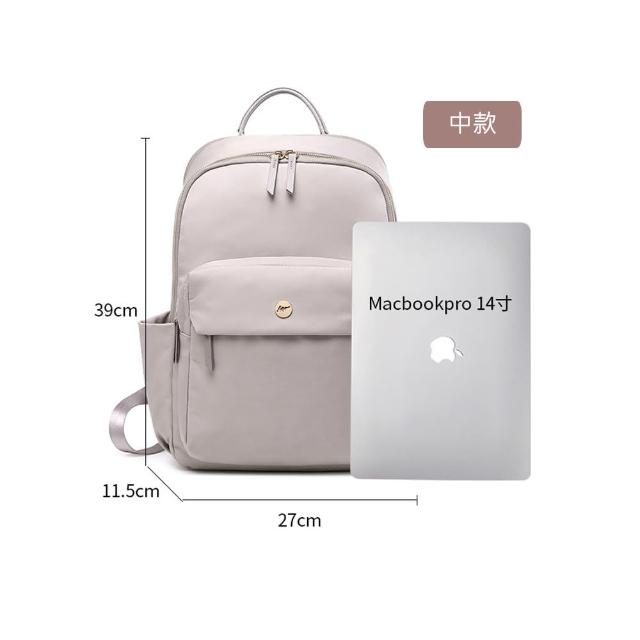 【MoodRiver】中款 氣質通勤 後背包 優雅 筆電背包 旅行背包 女包 書包 電腦包 背包(防潑水 加 
