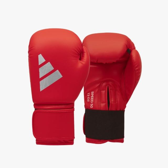 【adidas 愛迪達】SPEED 50 速度型耐擊打拳擊手套 一對(拳擊 泰拳 格鬥 搏擊 拳套 健身 有氧)