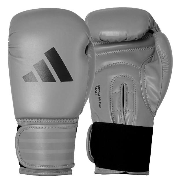 【adidas 愛迪達】SPEED 50 速度型耐擊打拳擊手套 一對(拳擊 泰拳 格鬥 搏擊 拳套 健身 有氧)