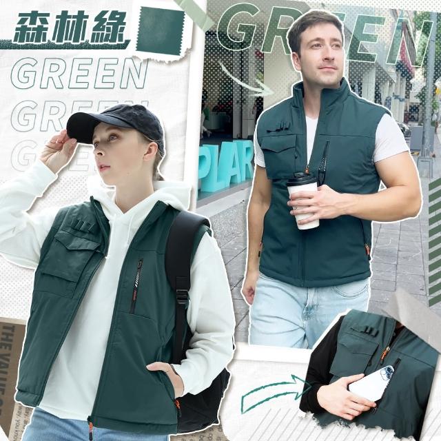 【JOJOGO 揪揪購】雙面穿衝鋒背心(防風防潑水 衝鋒背心 工作背心)