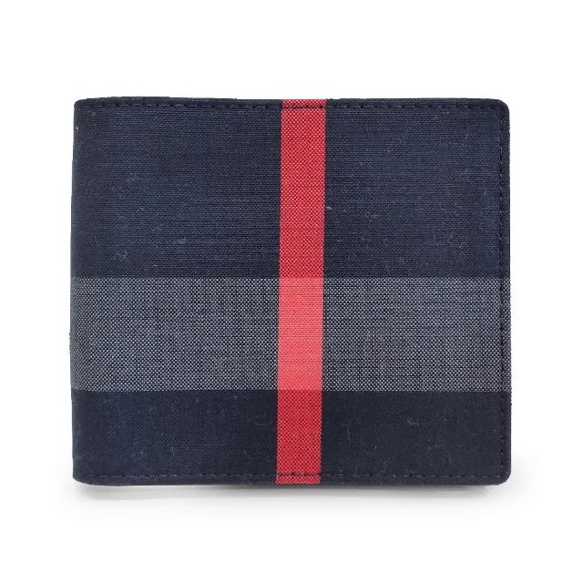 【BURBERRY 巴寶莉】經典格紋帆布/壓印LOGO牛皮拉鍊錢包短夾零錢包(顏色任選)