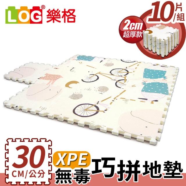 【LOG 樂格】XPE環保無毒巧拼地墊 x10片組-小貓凱奇(每片30x30cm)