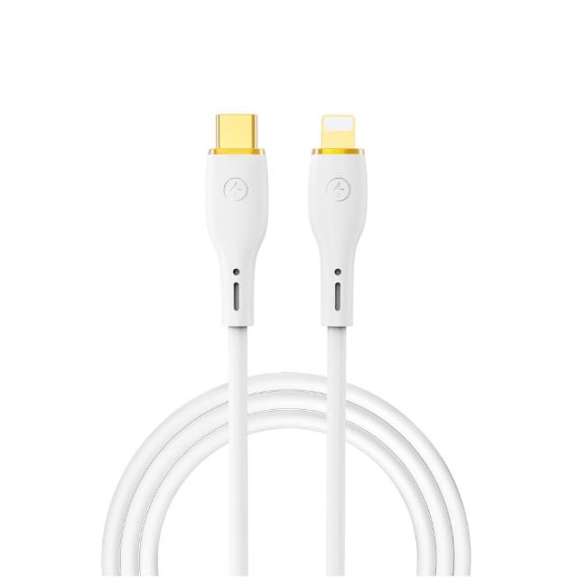 【WiWU】30W Type-C to Lightning 2米 元氣系列矽膠PD快充充電線(YQ03 不易打結矽膠材質)
