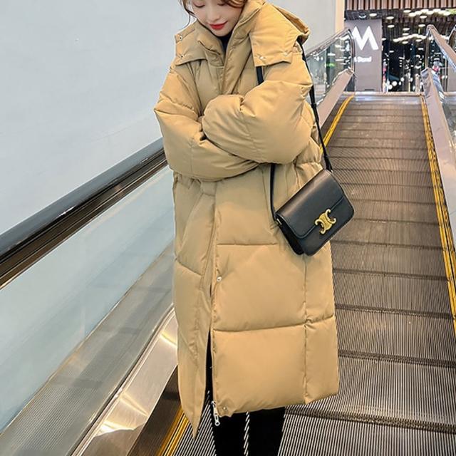 【LANNI 藍尼】★韓系歐膩最愛超長外套(女裝/韓版/保暖外套/鋪棉外套/大衣/休閒/通勤)