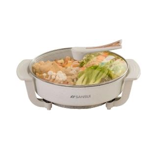 【SANSUI 山水】5L多功能電火鍋(SHP-W05)不沾塗層/大容量/易清洗/租屋族/小資族/情人節