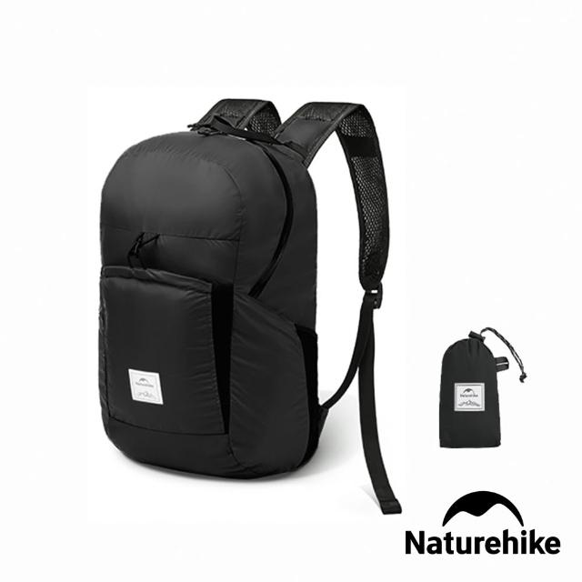 【Naturehike】超值2件組 22L云雁輕量防水摺疊後背包 A017-B(台灣總代理公司貨)