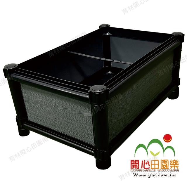 【田園樂】育材雙層種植箱+尼龍輪4顆(組合種植箱種菜箱/深根植物栽培/可選多種側板款式/加裝輪子方便移動)