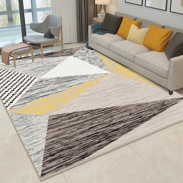 【巴芙洛】買一送一侘寂風格水晶絨地毯2入(140*200cm/160cm圓款/地墊/踏墊/地毯)
