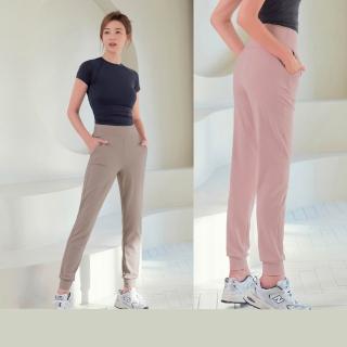 【STL】現貨 yoga 韓國瑜伽 涼感 快乾 AirDry +5ccm Jogger 高腰 女 運動 機能 慢跑 束口褲 長褲(多色)
