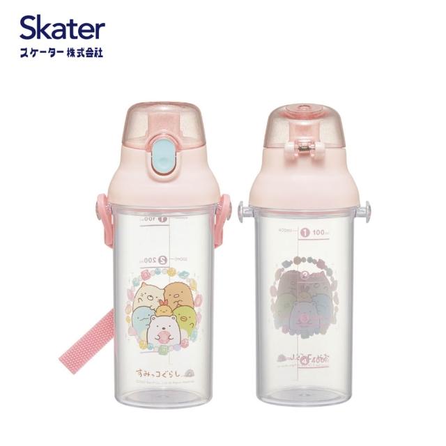 【Skater】兒童透明直飲水壺 刻度款(可愛圖案 直飲水壺 480ml)