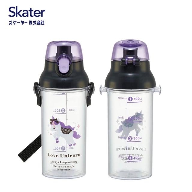 【Skater】兒童透明直飲水壺 刻度款(可愛圖案 直飲水壺 480ml)