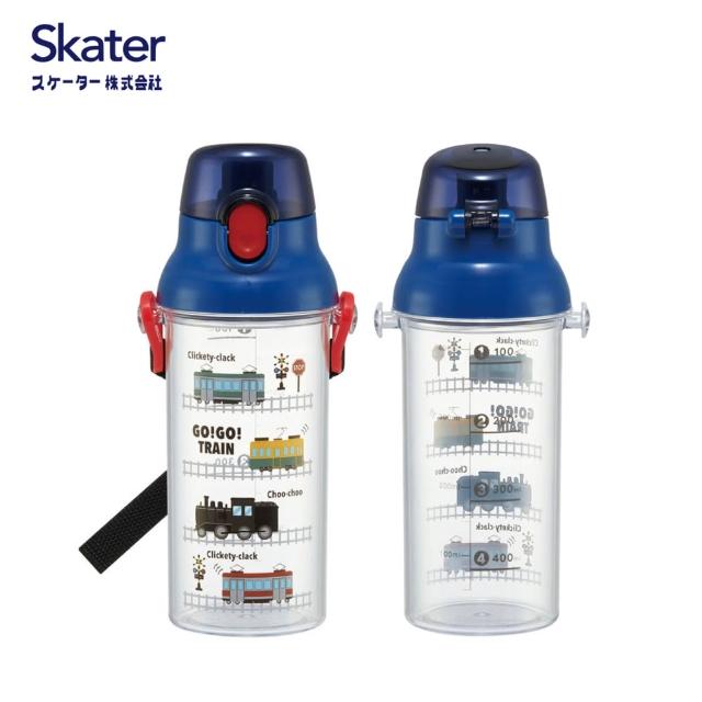 【Skater】兒童透明直飲水壺 刻度款(可愛圖案 直飲水壺 480ml)
