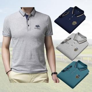 【J.Malo】夏季polo衫 彈力透氣(彈力透氣 精緻刺繡 舒適棉質)