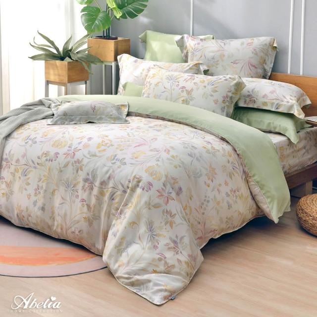 【Great Living 格蕾寢飾】Abelia 100%天絲防蹣抗菌兩用被床包四件組-雙人150x186cm(800織 多款)