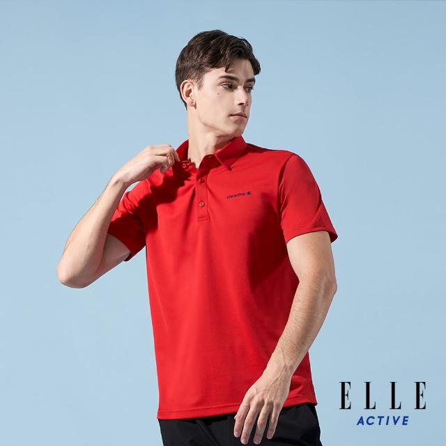 【ELLE ACTIVE】男款 法式經典短袖POLO衫-紅色(EA24M2M1101-75)