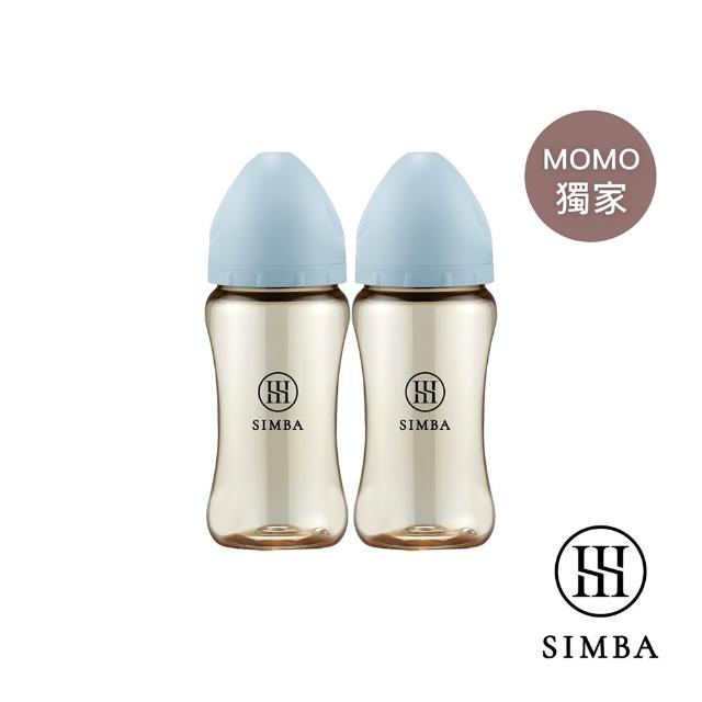 【Simba 小獅王辛巴】蘊蜜鉑金PPSU寬口防脹氣奶瓶2入組(270ml/全齡適用/momo獨家/主導式餵奶專用)