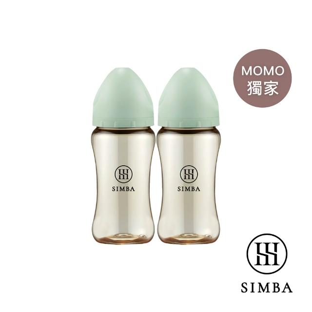 【Simba 小獅王辛巴】蘊蜜鉑金PPSU寬口防脹氣奶瓶2入組(270ml/全齡適用/momo獨家/主導式餵奶專用)