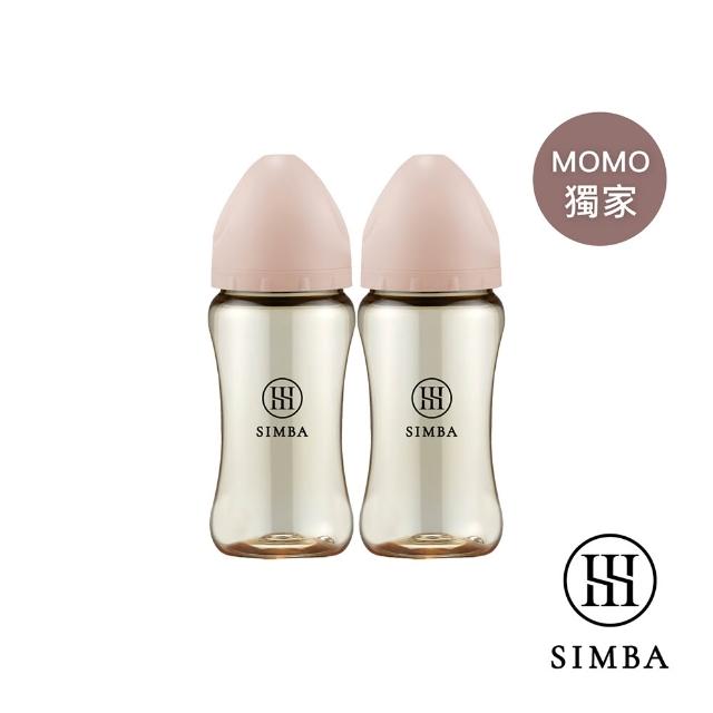 【Simba 小獅王辛巴】蘊蜜鉑金PPSU寬口防脹氣奶瓶2入組(270ml/全齡適用/momo獨家/主導式餵奶專用)
