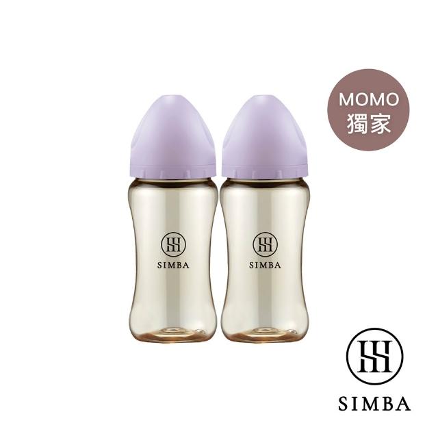 【Simba 小獅王辛巴】蘊蜜鉑金PPSU寬口防脹氣奶瓶2入組(270ml/全齡適用/momo獨家/主導式餵奶專用)