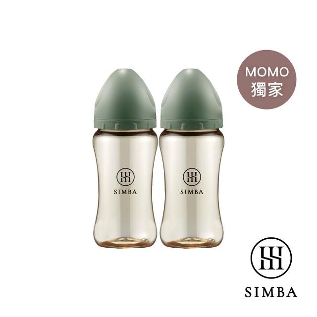 【Simba 小獅王辛巴】蘊蜜鉑金PPSU寬口防脹氣奶瓶2入組(270ml/全齡適用/momo獨家/主導式餵奶專用)