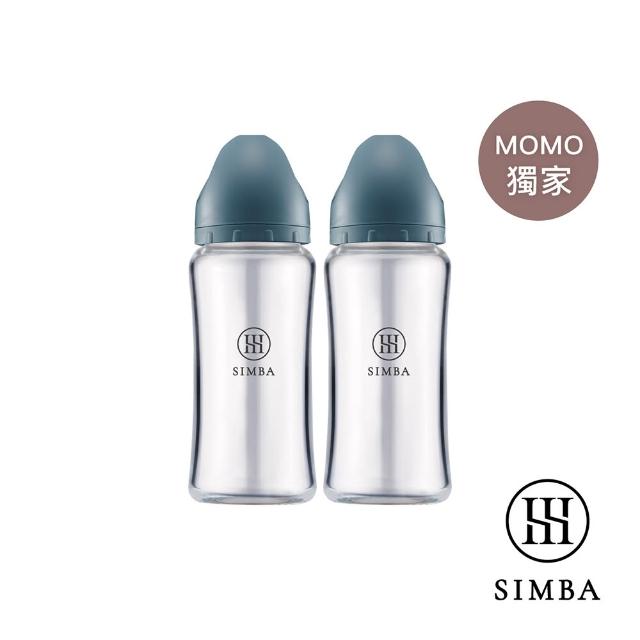 【Simba 小獅王辛巴】蘊蜜質金玻璃寬口防脹氣奶瓶2入組(270ml/新生專用/momo獨家/主導式餵奶專用)