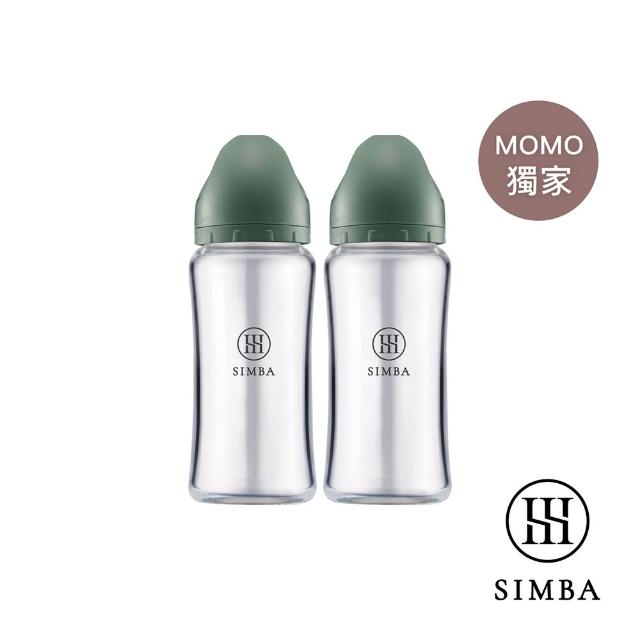 【Simba 小獅王辛巴】蘊蜜質金玻璃寬口防脹氣奶瓶2入組(270ml/新生專用/momo獨家/主導式餵奶專用)
