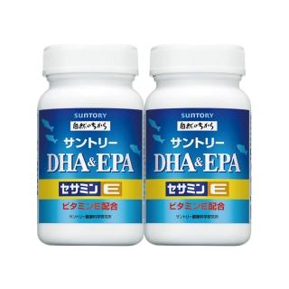 【Suntory 三得利官方直營】魚油 DHA＆EPA+芝麻明E 120顆x2罐組(DHA&EPA、芝麻明、維生素E、維生素D)