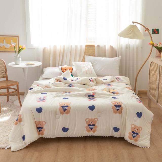【寢聚 Sleep Club】買一送一 韓系針織棉雲朵被 四季被 棉被 涼被 多色任選(雙人被 150x200cm)