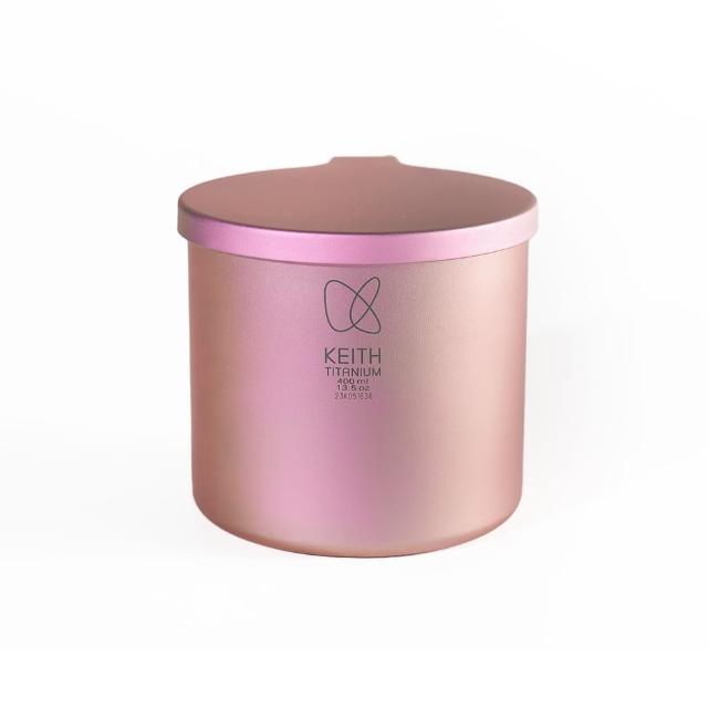 【Keith】鎧斯鈦 CC炫彩鈦杯 400ml(純鈦杯子 登山鈦杯 鈦馬克杯 露營提耳杯 手把露營杯)