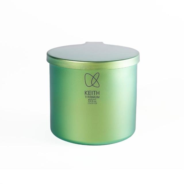 【Keith】鎧斯鈦 CC炫彩鈦杯 400ml(純鈦杯子 登山鈦杯 鈦馬克杯 露營提耳杯 手把露營杯)