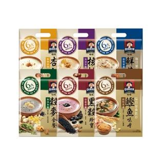 【QUAKER 桂格】每日營養穀珍麥片口味任選3袋(黑穀珍寶/核桃堅果-無糖/穀麥全餐-無糖/杏仁蓮子/鮮蔬野菇)