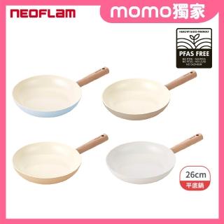 【NEOFLAM】momo獨家陶瓷輕量IH平底鍋26cm(不挑爐具 瓦斯爐電磁爐可用)
