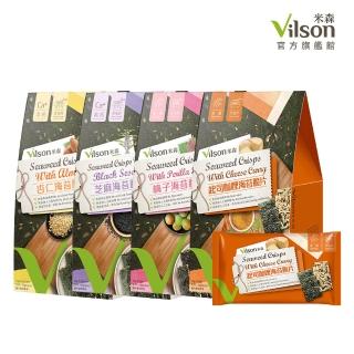 【Vilson 米森】海苔脆片系列X1盒(杏仁/芝麻/梅子/起司咖哩)口味任選