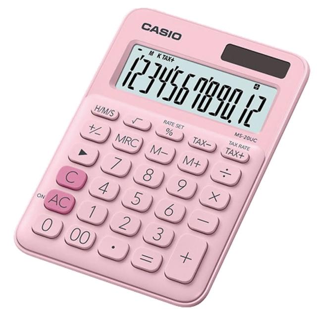 【CASIO 卡西歐】馬卡龍計算機MS-20UC/10色(12位元 辦公用品 計算機)